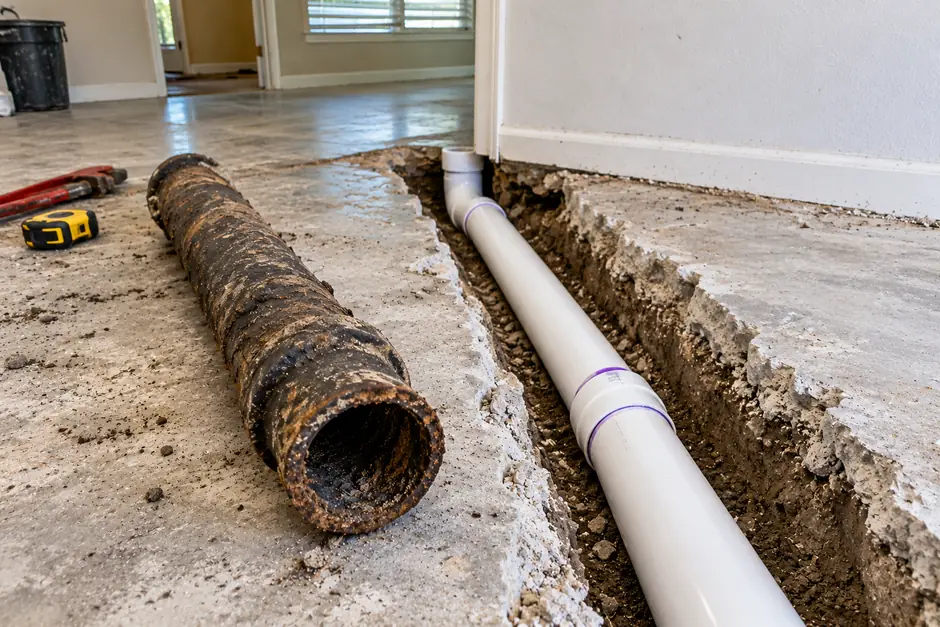Cast Iron Pipe Replacement crew at work in Bradenton, FL